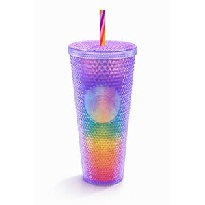 Starbucks Sophie Birkin Studded Tumbler 24oz Rainbow Iridescent Cup‎